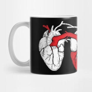 Triple Heart. White Red White Mug